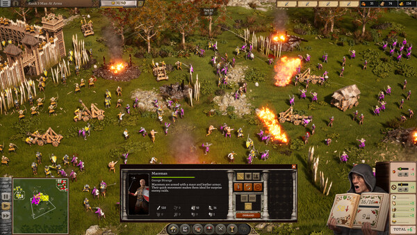Stronghold 4 Steam screenshot showing skirmish terrain, defensive shape, and siege setup.